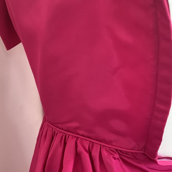 VTG 🎀 BARBIECORE ALFRED ANGELO “Flirtations” Pink Bow Taffeta Dress Fits XS - Picture 6 of 11
